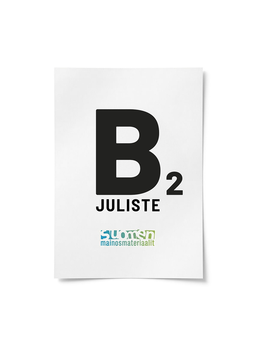 B2 paperijuliste 2 kpl